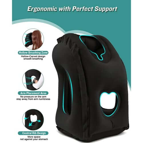 🧳 SCONTO 50%! 💤 Cuscino da Viaggio Gonfiabile – Comfort Ergonomico e Portatile ✨