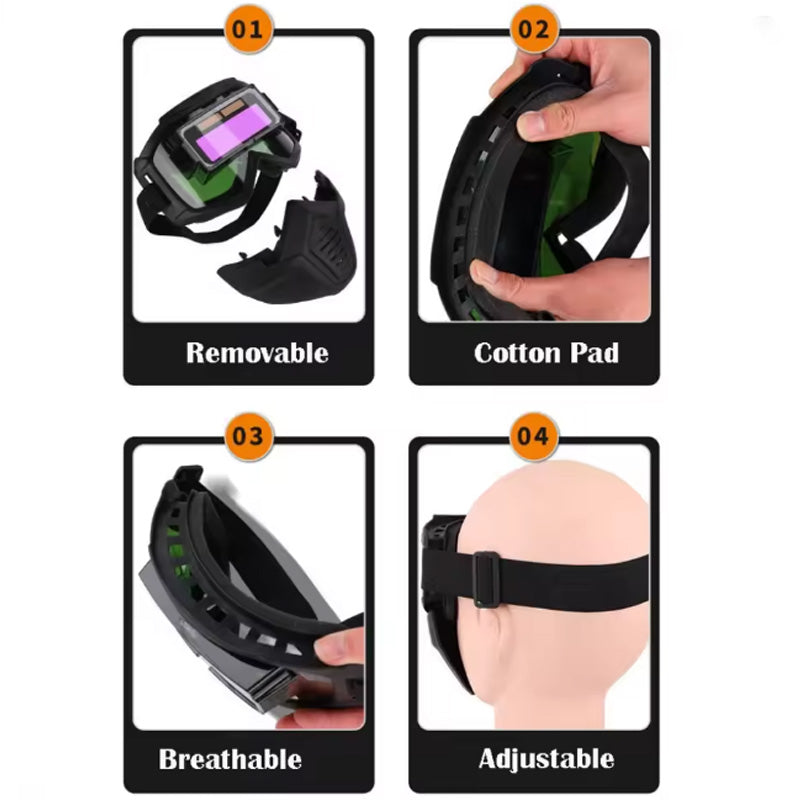 Casco da Saldatura Autooscurante per la Protezione degli Occhi