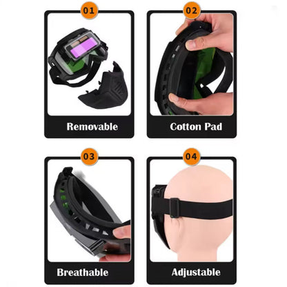 Casco da Saldatura Autooscurante per la Protezione degli Occhi