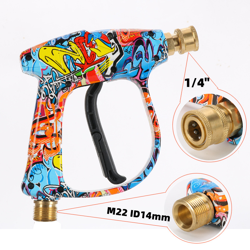 🔫 OFFERTA LAMPO: SCONTO DEL 50%! 🎨 Idropulitrice ad alta pressione (150 bar) – 5 ugelli, design graffiti e pulizia multifunzione 🧼