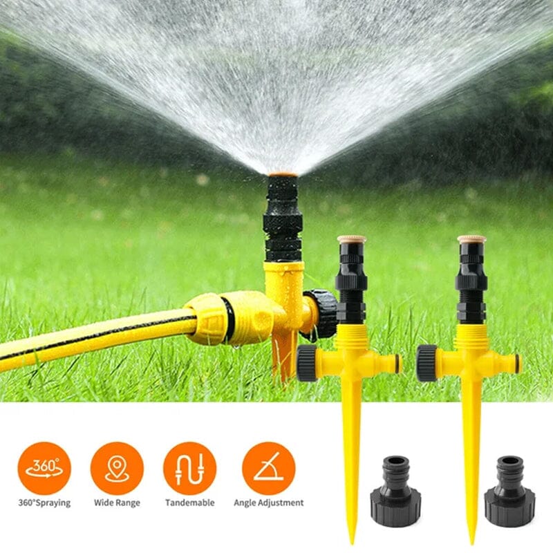 🏡ACQUISTA 1, RICEVI 1 GRATIS✨ Sistema di Irrigazione Automatico Rotante a 360° – Irrigatore da Giardino per Giardino, Prato e Terrazza 🌿💦