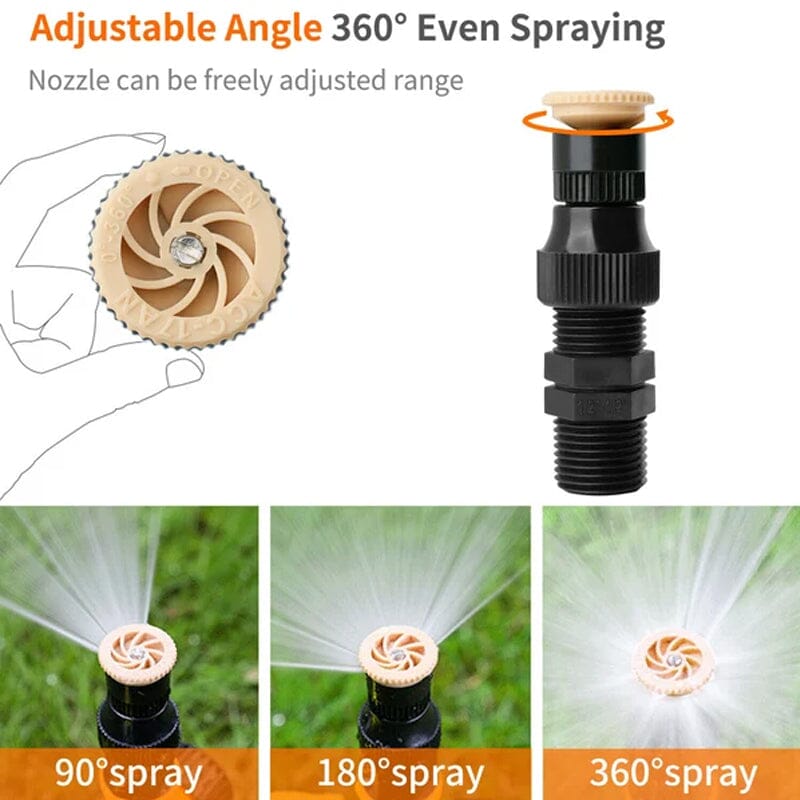 🏡ACQUISTA 1, RICEVI 1 GRATIS✨ Sistema di Irrigazione Automatico Rotante a 360° – Irrigatore da Giardino per Giardino, Prato e Terrazza 🌿💦