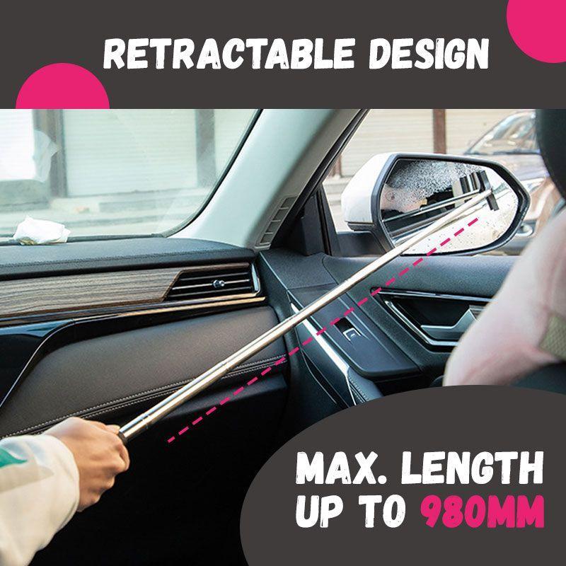 🚗 Tergicristallo Telescopico per Specchietti Auto 🌧️ | Asta Estensibile fino a 98cm e Testina in Gomma Multistrato 🪟 | Rimozione Rapida Acqua e Pioggia, Guida Sicura ✨