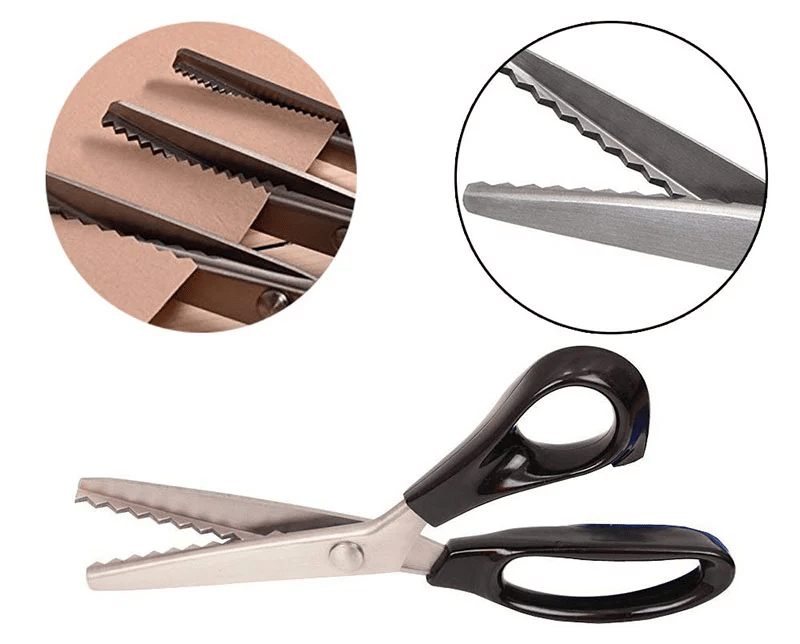 ✂️🧵 Forbici a bordo zig-zag in acciaio inossidabile – Impugnatura ergonomica, anti-sfilacciamento, taglia tessuto, carta e cuoio con una finitura pulita, il coltellino svizzero dei lavori creativi 🌸🎨