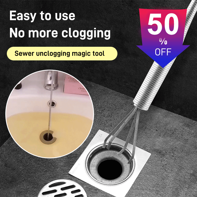 🔥OFFERTA SPECIALE 2026 SCONTO DEL 50%🔥Pulitore per tubi di scarico con quattro ganci per uso domestico