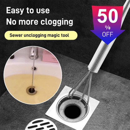 🔥OFFERTA SPECIALE 2026 SCONTO DEL 50%🔥Pulitore per tubi di scarico con quattro ganci per uso domestico