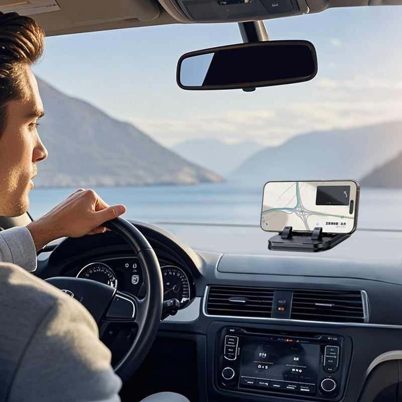 📱 SCONTO DEL 50% ORA! ✨ Supporto per telefono pieghevole girevole a 360° - Compatibilità universale con base antiscivolo per scrivania, auto e viaggi 🚗💻