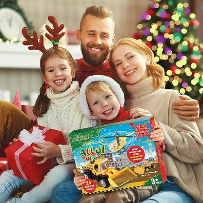 🔥Promozione a tempo limitato 50% DI SCONTO!!!🚗Calendario dell'Avvento per bambini: set di veicoli da cantiere in lega