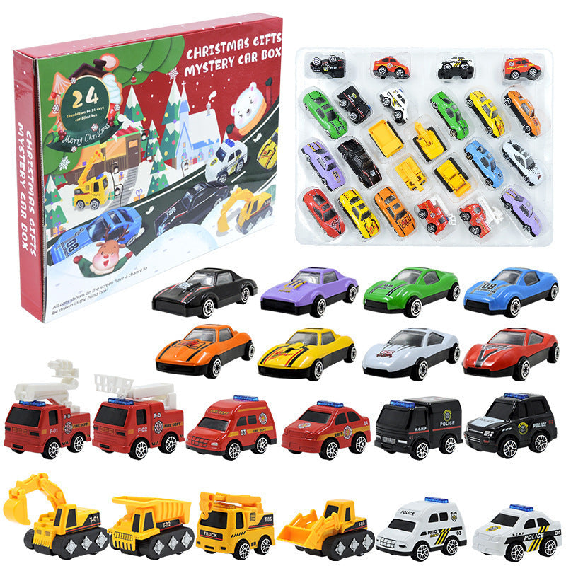 🔥Promozione a tempo limitato 50% DI SCONTO!!!🚗Calendario dell'Avvento per bambini: set di veicoli da cantiere in lega