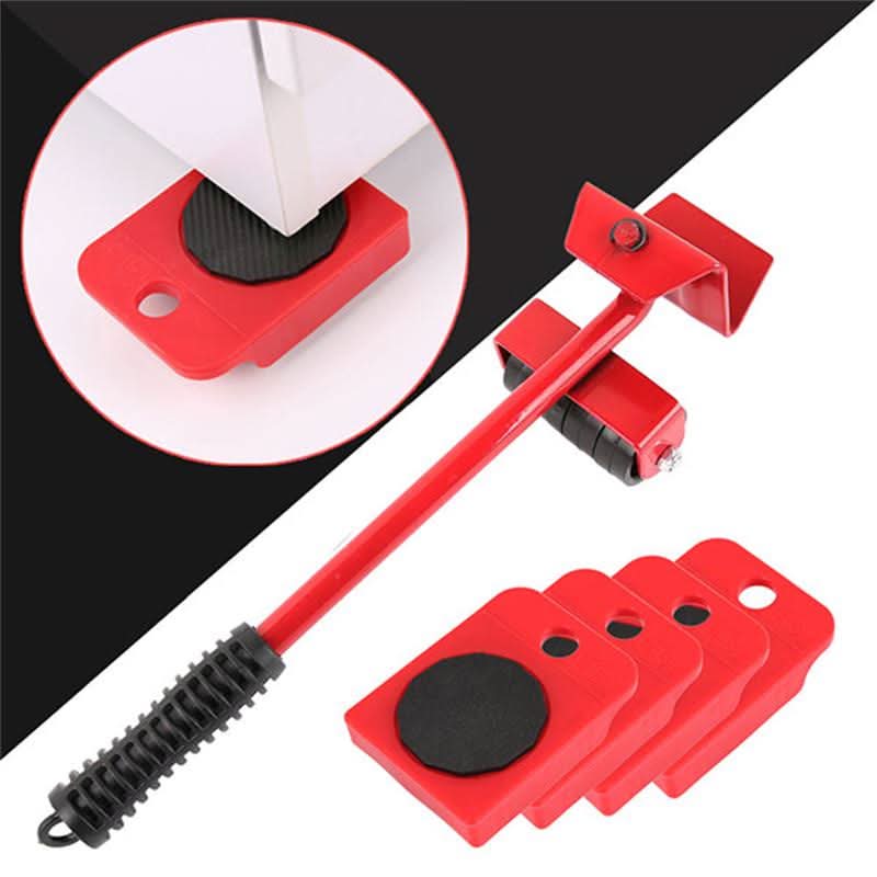 🔥 Set per sollevare e spostare mobili con leva e 4 supporti a rotelle – Sconto 50% 🔥