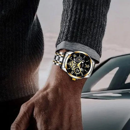 ⌚Time-Limited 50% OFF NOW! 🔥Men's Waterproof Roman Skeleton Automatic Mechanical Watch
