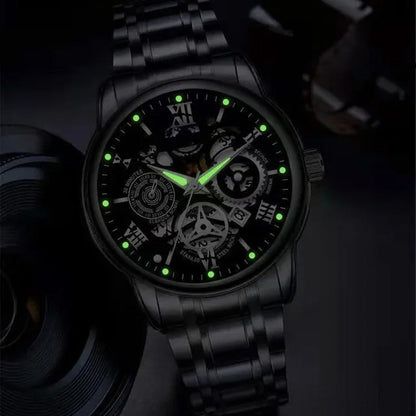 ⌚Time-Limited 50% OFF NOW! 🔥Men's Waterproof Roman Skeleton Automatic Mechanical Watch