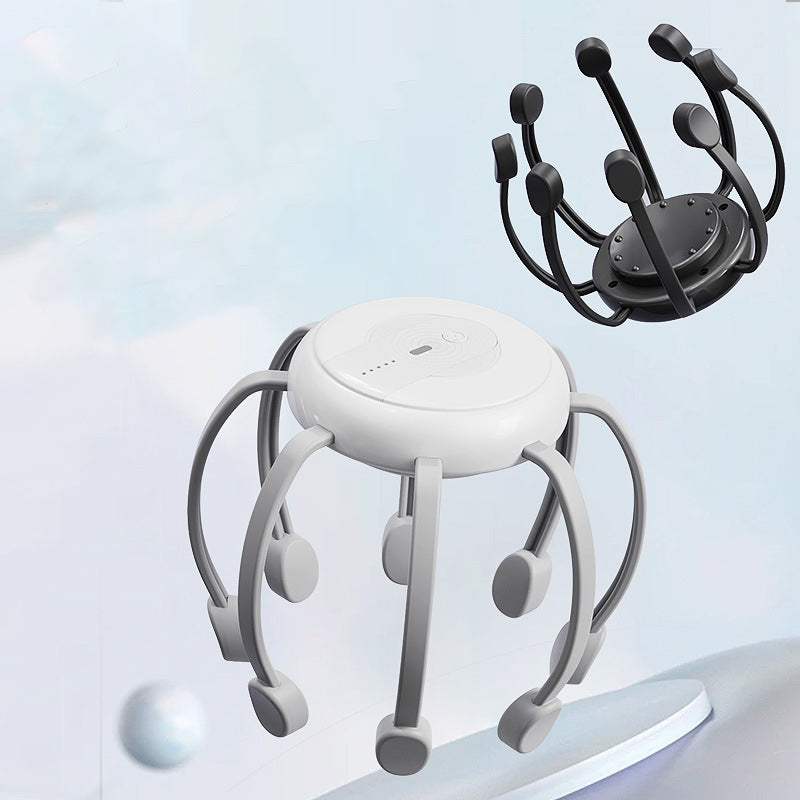 🐙 SCONTO DEL 50% ORA! 💆‍♂️ Massaggiatore Testa Intelligente a Polpo – Impastamento Rilassante, Modalità Multiple e Design Portatile 🔋