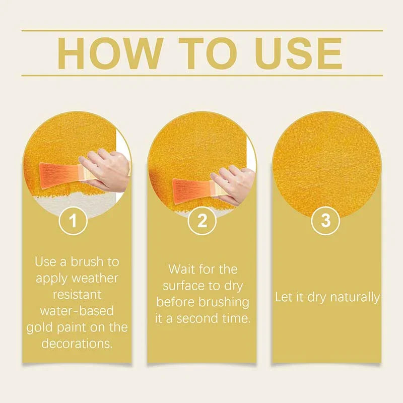 🎨Vernice Oro a Base d'Acqua Resistente agli Agenti Atmosferici