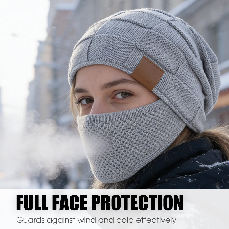 Cappello invernale caldo con coprifaccia
