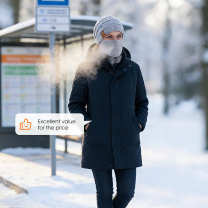 Cappello invernale caldo con coprifaccia