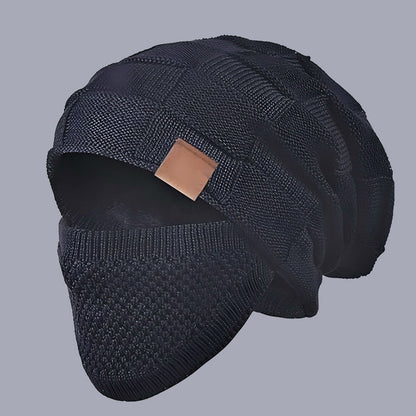 Cappello invernale caldo con coprifaccia