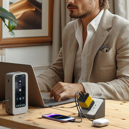 ⚡ Caricabatterie GaN 80W 3 in 1 con Cavo Type-C Retraibile 🔌🎒 - Ricarica Ultra-Veloce PD | USB-C + USB-A | Compatto & Portatile | 4 Colori | 50% DI SCONTO