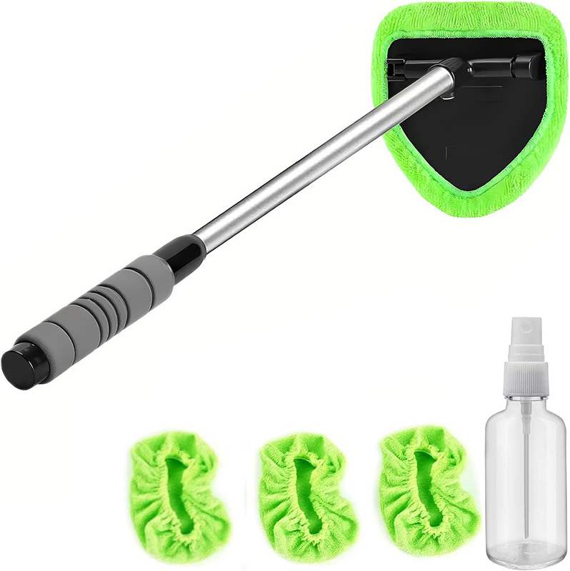 📢SCONTO DEL 50% !!🧽Utente per la pulizia del parabrezza estensibile – Testa rotante a 180° e panni lavabili, raggiungi ogni angolo con meno fatica 🚗