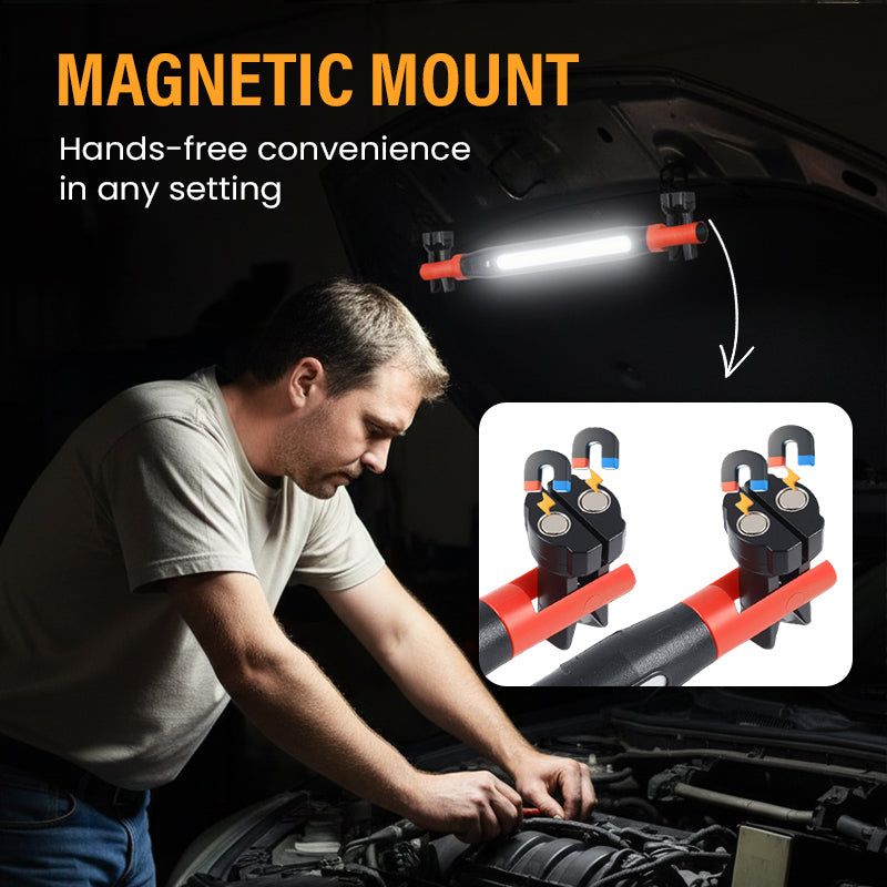 🛠️ Torcia da Lavoro Indistruttibile con Base Magnetica🚗Quattro Modalità Luminose per Officine🔥Garage e Lavori all’Aperto in Qualsiasi Condizione🔥🔥