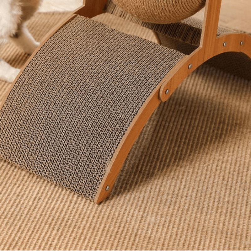 🐱🧶 Tiragraffi a Palla in Sisal Naturale | Palla Cava Rotante 🔄, Doppio Lato  & Base Stabile 🛡️ | Proteggi i Mobili 🛋️ | Taglia Media o Grande 📏