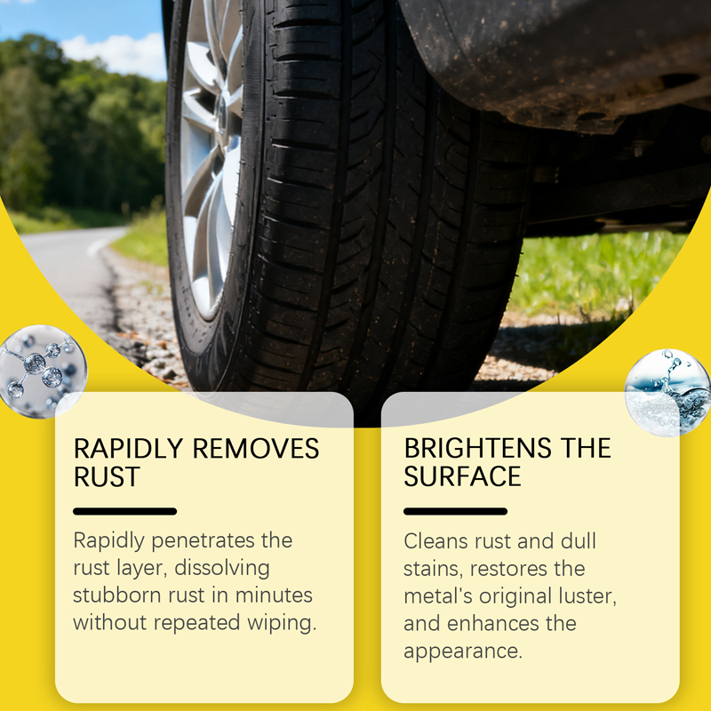 🚗 Detergente spray antiruggine per auto – Elimina ruggine e polvere dei freni, per ruote e carrozzeria – Sicuro e brillante!