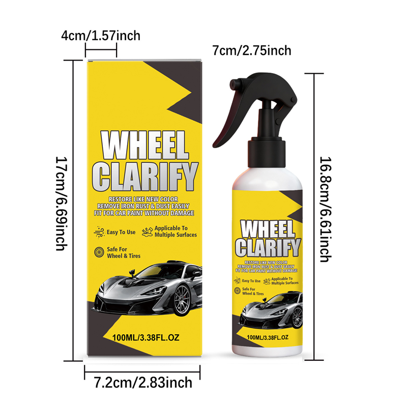 🚗 Detergente spray antiruggine per auto – Elimina ruggine e polvere dei freni, per ruote e carrozzeria – Sicuro e brillante!