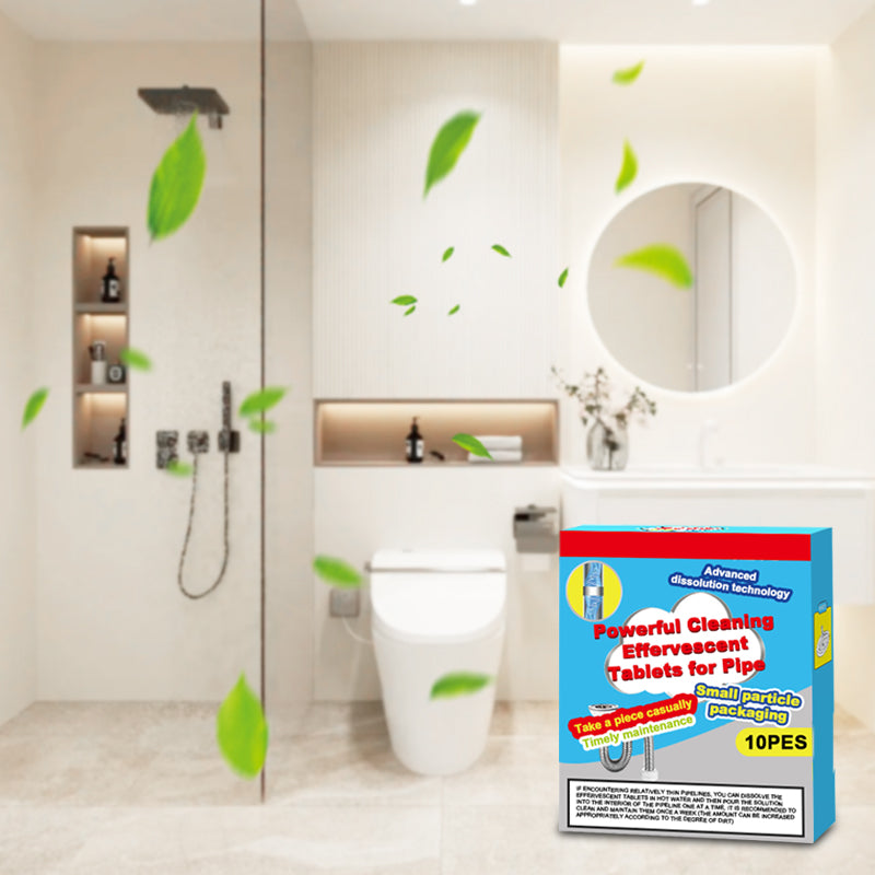 💧✨ Compresse Effervescenti per Tubature & Scarichi 🧹 – Dissolve Capelli, Grasso & Accumuli, Deodorante, Antibatterico – Sicuro per PVC & Fosse Settiche 🌿🏠