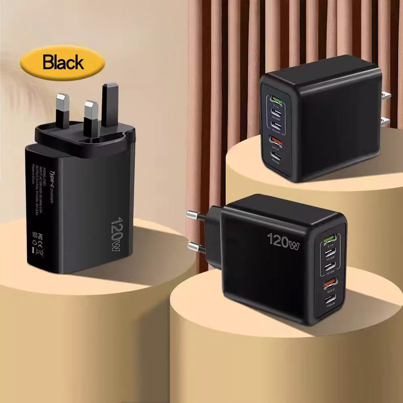 Caricabatterie rapido da 120 W con 5 porte