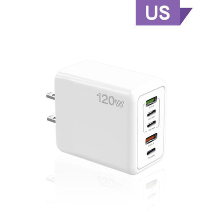 Caricabatterie rapido da 120 W con 5 porte
