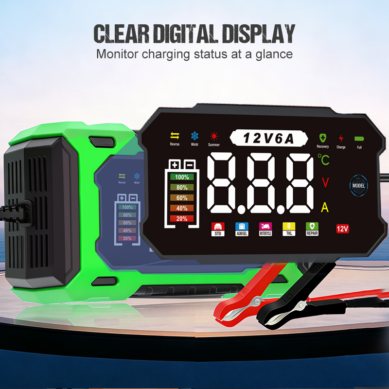 ⏰🔥OFFERTA VALIDA PER POCO TEMPO – 50% DI SCONTO! ⚡ Caricabatteria intelligente per auto 12 V 6 A con regolazione a impulsi – carica velocemente e in sicurezza, prolunga la durata della batteria! 🚗🔋