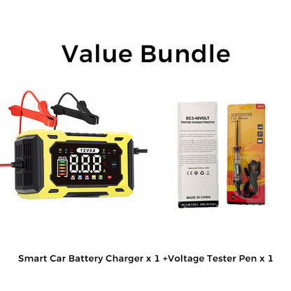 ⏰🔥OFFERTA VALIDA PER POCO TEMPO – 50% DI SCONTO! ⚡ Caricabatteria intelligente per auto 12 V 6 A con regolazione a impulsi – carica velocemente e in sicurezza, prolunga la durata della batteria! 🚗🔋