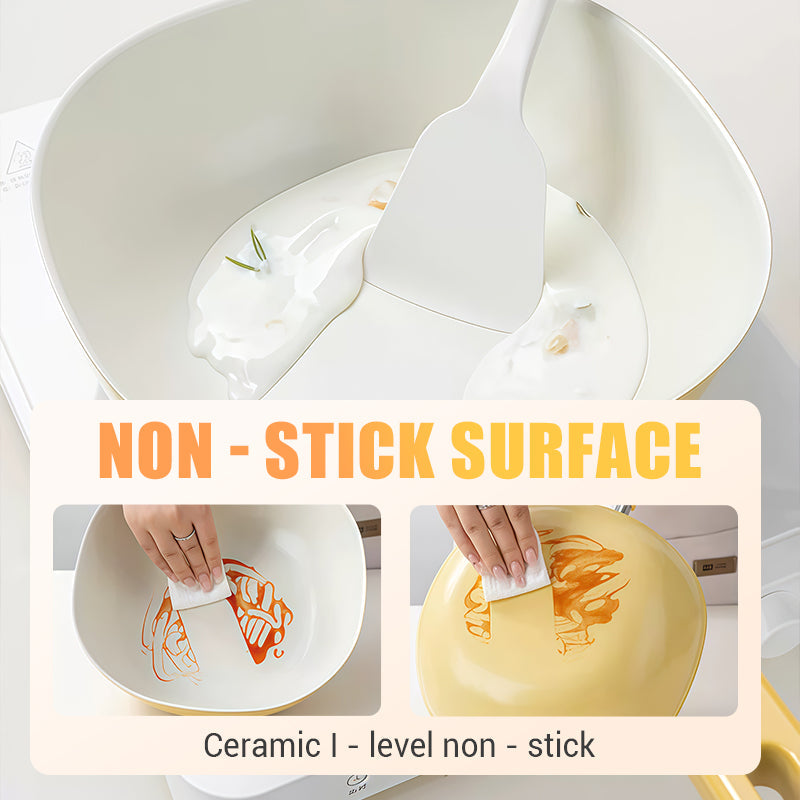 🔥50% DI SCONTO 💥Padella antiaderente in ceramica con coperchio