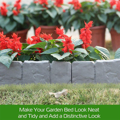 🌿 Recinzione da giardino in pietra sintetica – Resistente alle intemperie, durevole e facile da installare 🏡