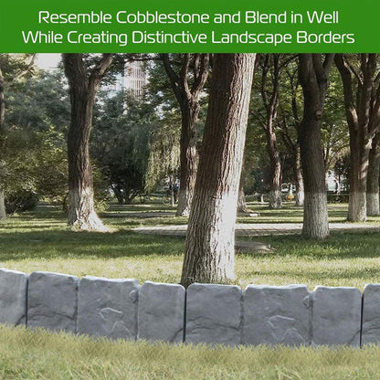 🌿 Recinzione da giardino in pietra sintetica – Resistente alle intemperie, durevole e facile da installare 🏡