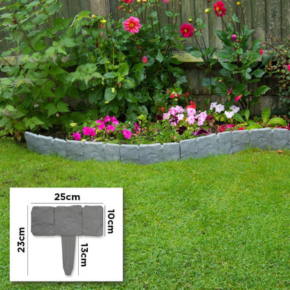 🌿 Recinzione da giardino in pietra sintetica – Resistente alle intemperie, durevole e facile da installare 🏡
