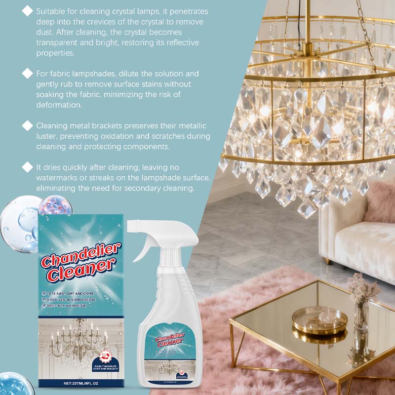 💡50% DI SCONTO🧼 Spray detergente per lampadari | Potente smacchiatore · Sicuro su tutti i materiali, non lascia residui · Protegge il metallo dall'ossidazione · Adatto a lampadari e luci decorative