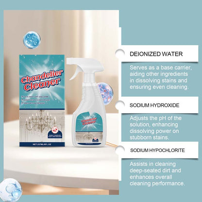 💡50% DI SCONTO🧼 Spray detergente per lampadari | Potente smacchiatore · Sicuro su tutti i materiali, non lascia residui · Protegge il metallo dall'ossidazione · Adatto a lampadari e luci decorative