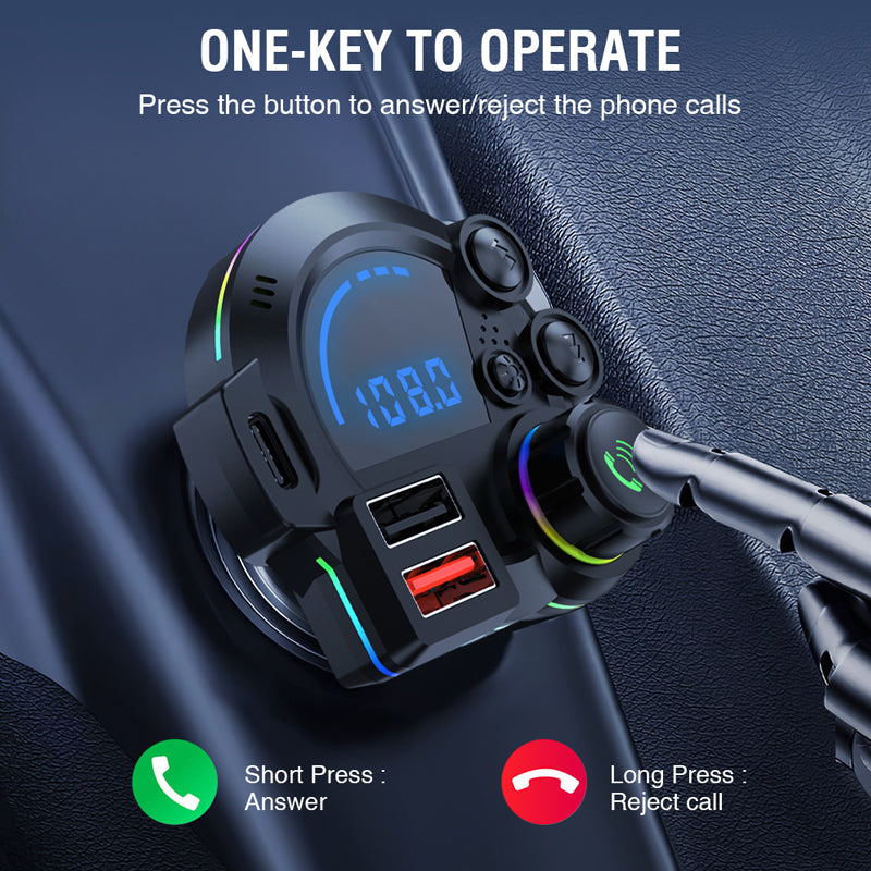 📻 SCONTO DEL 50%!🔥Trasmettitore FM per auto con doppia ricarica rapida🚗