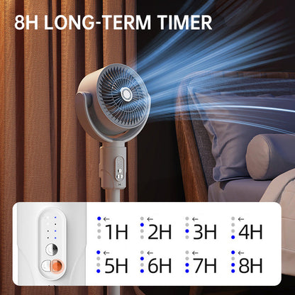 ❄️🔥 Ventilatore da pavimento a flusso d'aria silenzioso e a risparmio energetico alimentato via USB🍃