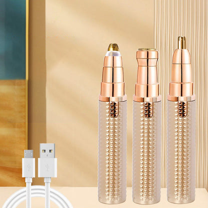 🔥Tagliacapelli per sopracciglia elettrico portatile – teste intercambiabili 🪒