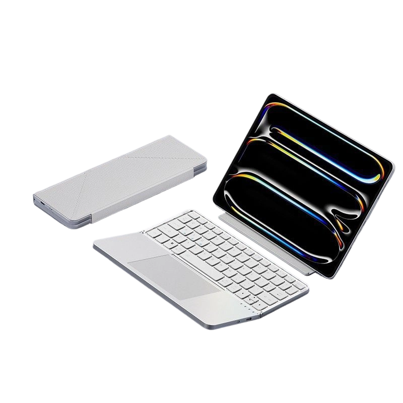 ✧ Tastiera Pieghevole Ultra Sottile con Touchpad e Supporto Integrato