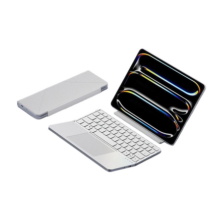 ✧ Tastiera Pieghevole Ultra Sottile con Touchpad e Supporto Integrato