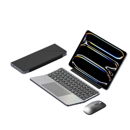 ✧ Tastiera Pieghevole Ultra Sottile con Touchpad e Supporto Integrato