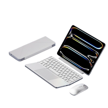 ✧ Tastiera Pieghevole Ultra Sottile con Touchpad e Supporto Integrato
