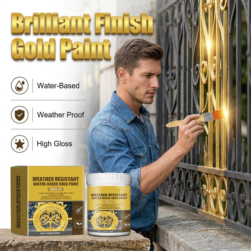 Vernice dorata a base d'acqua resistente agli agenti atmosferici