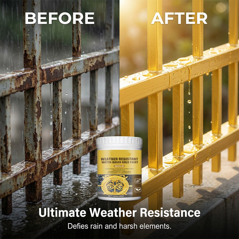 Vernice dorata a base d'acqua resistente agli agenti atmosferici