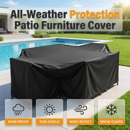 🛡️Telo Coprimobili da Esterno ☀️ | Tessuto Oxford 210D Resistente ad Acqua, Sole e Vento | 6 Misure, Nero o Argento