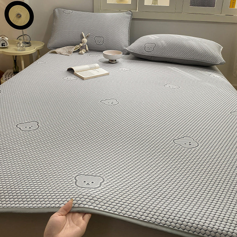 🛏️Set Letto 3 Pezzi Traspirante in Jacquard con Simpatici Orsetti
