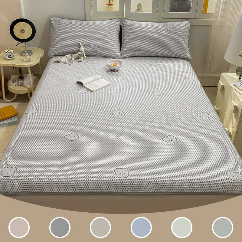 🛏️Set Letto 3 Pezzi Traspirante in Jacquard con Simpatici Orsetti